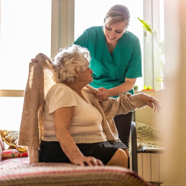 helping elder get ready